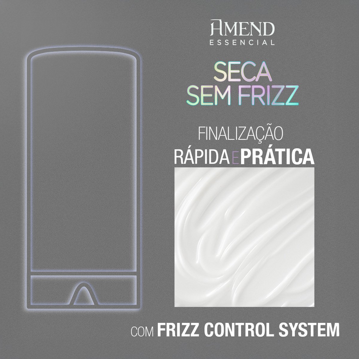Amend Seca Sem Frizz - Leave-in Finalizador 180g 180g 3