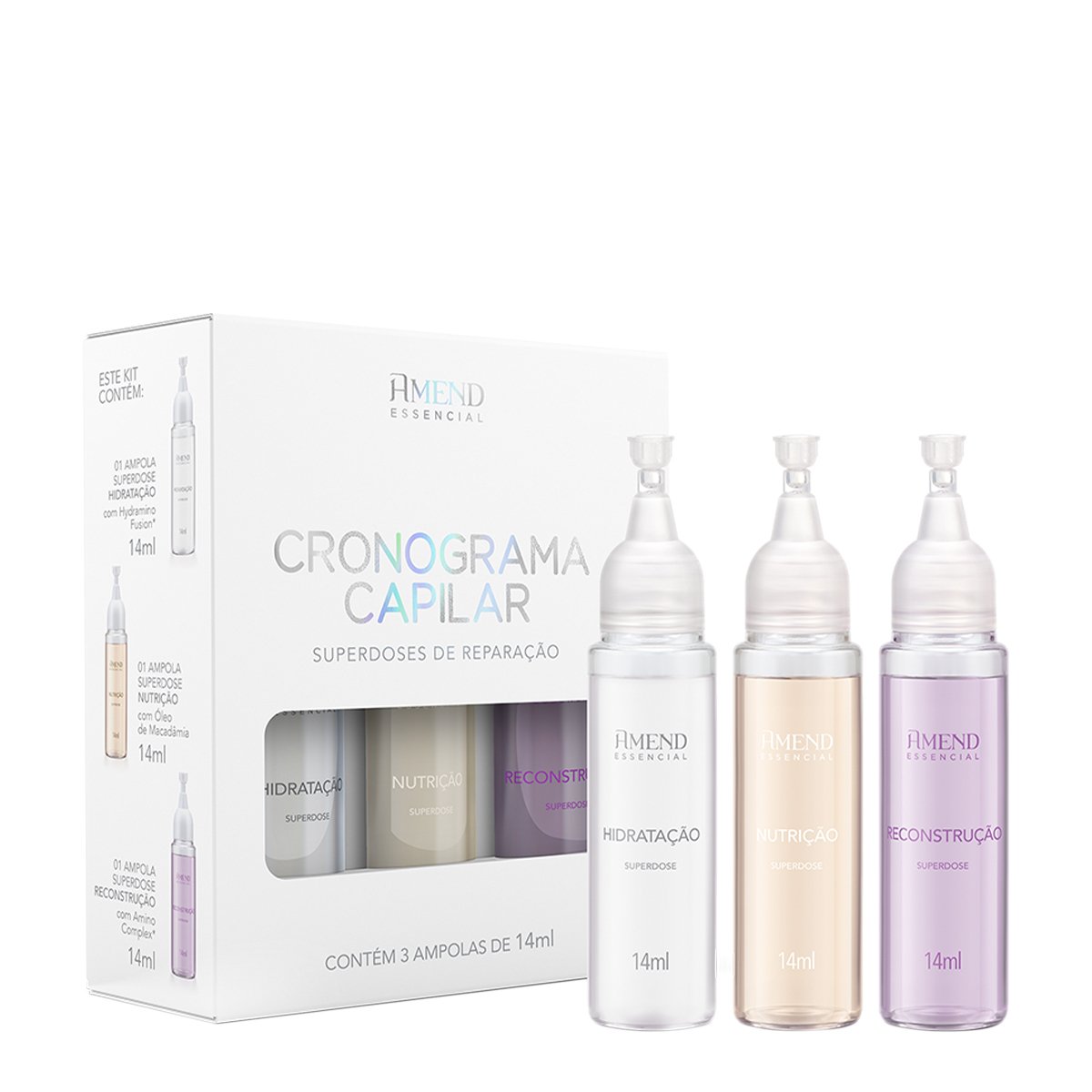 Amend Essencial Kit Cronograma Capilar Superdoses de Reparacao (3 produtos)