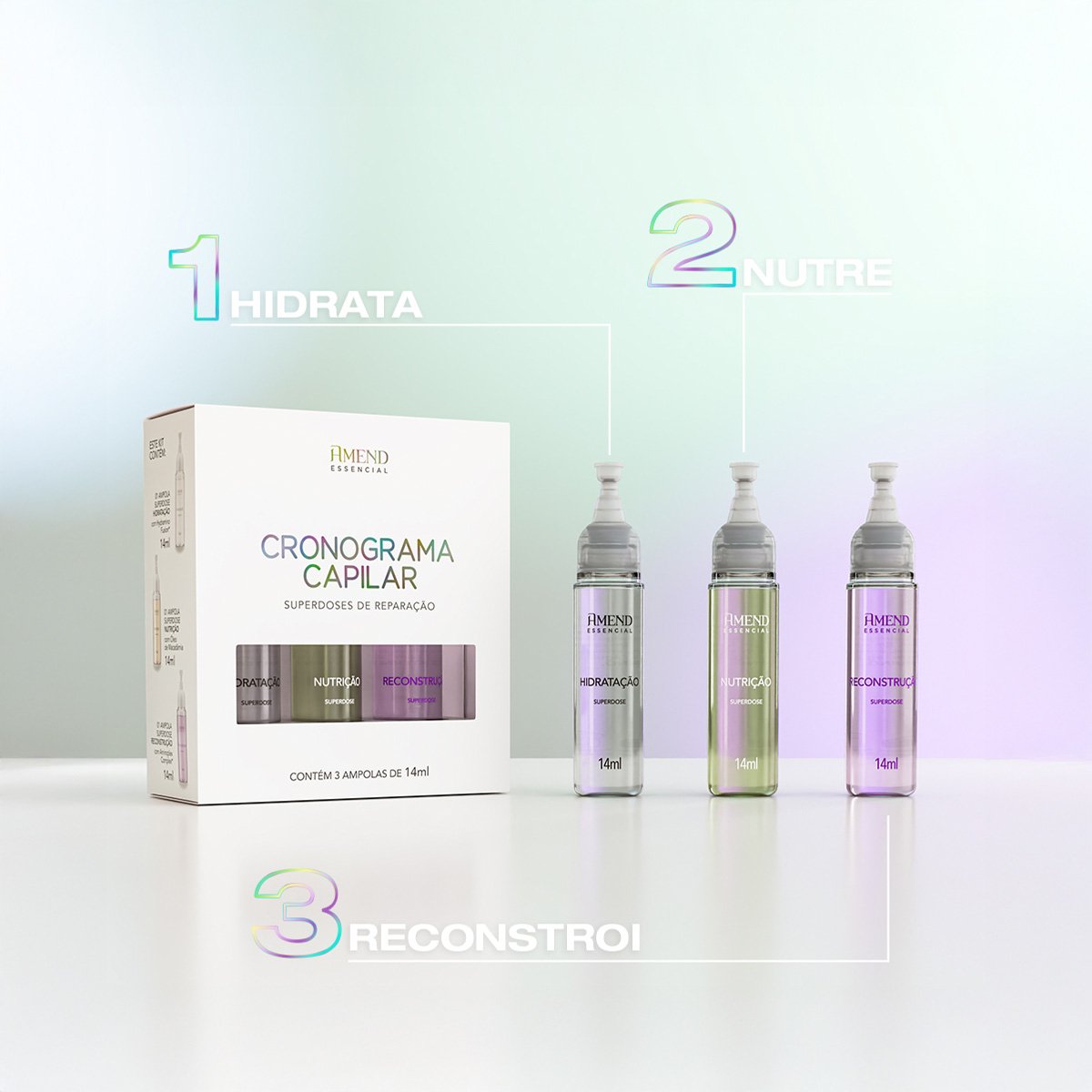 Amend Essencial Kit Cronograma Capilar Superdoses de Reparacao (3 produtos) ÚNICO 2
