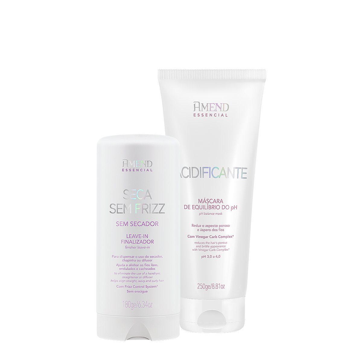 Kit Amend Essencial Seca Sem Frizz Equilibrio do Ph Leave-in Acidificante (2 produtos) ÚNICO 3