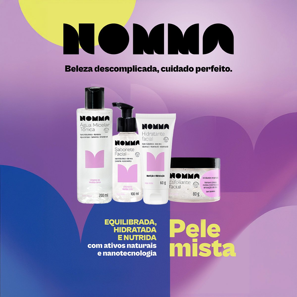 Kit Nomma Healthy Pele Mista Completo (4 produtos) ÚNICO 5