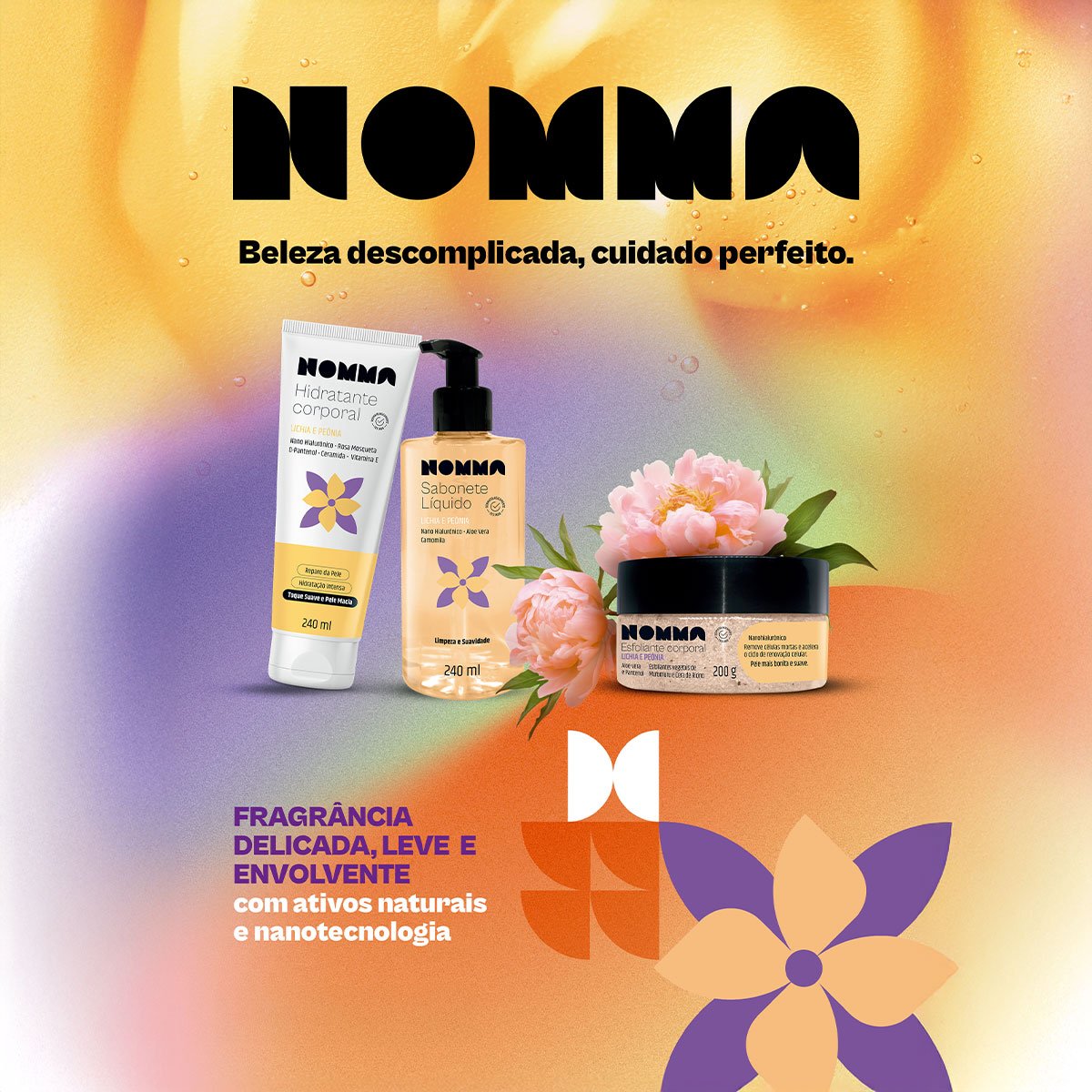 Kit Nomma Healthy Lichia e Peonia Sabonete Hidratante Corporal (2 produtos) ÚNICO 4