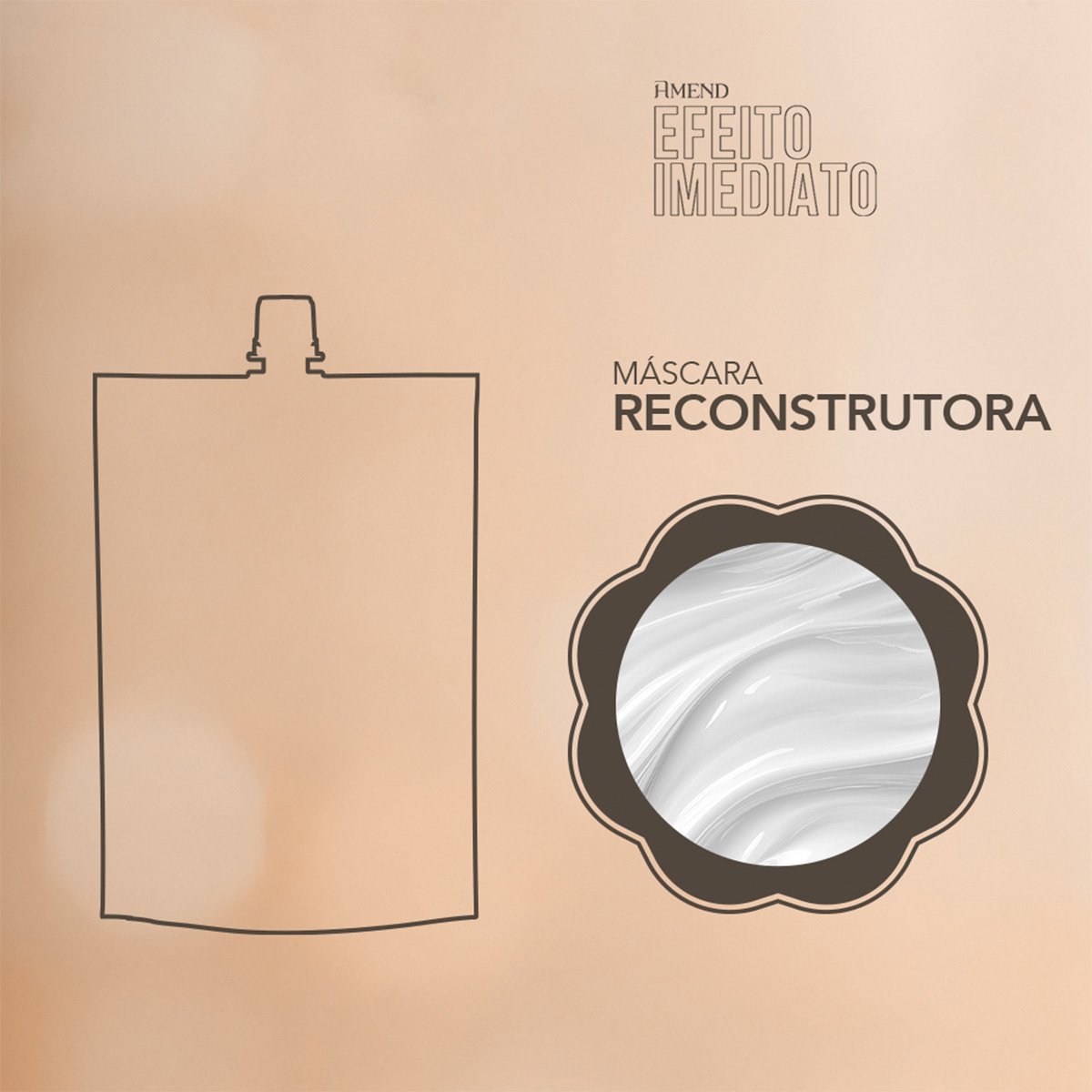 Amend Efeito Imediato Reconstroi - Mascara Capilar 100g 100g 3