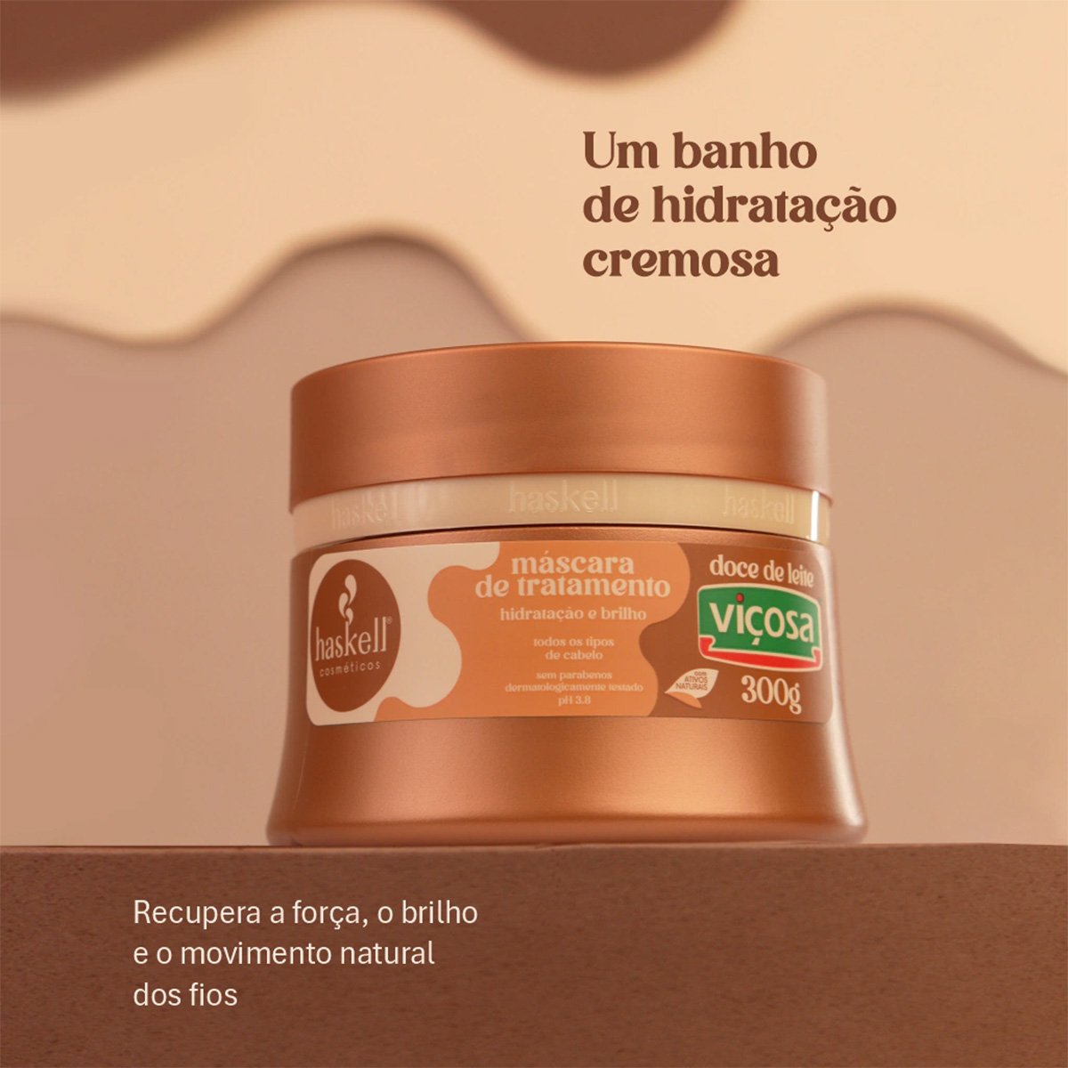 Haskell Doce de Leite Vicosa - Mascara Capilar 300g 300g 4