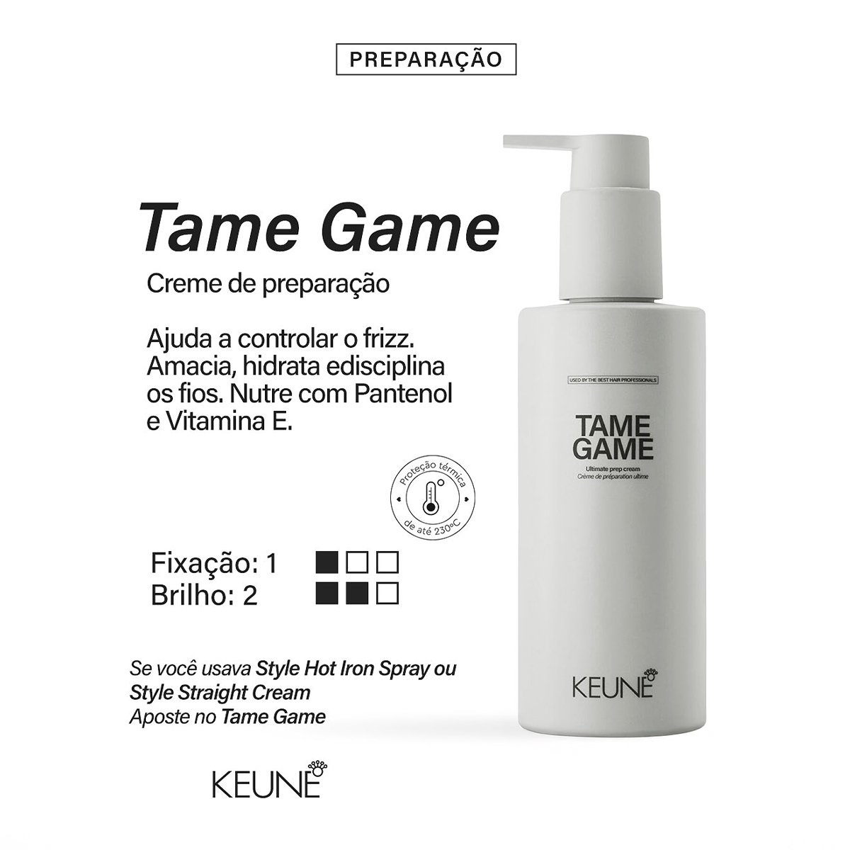 Keune Style Tame Game - Creme Modelador 200ml 200ml 3