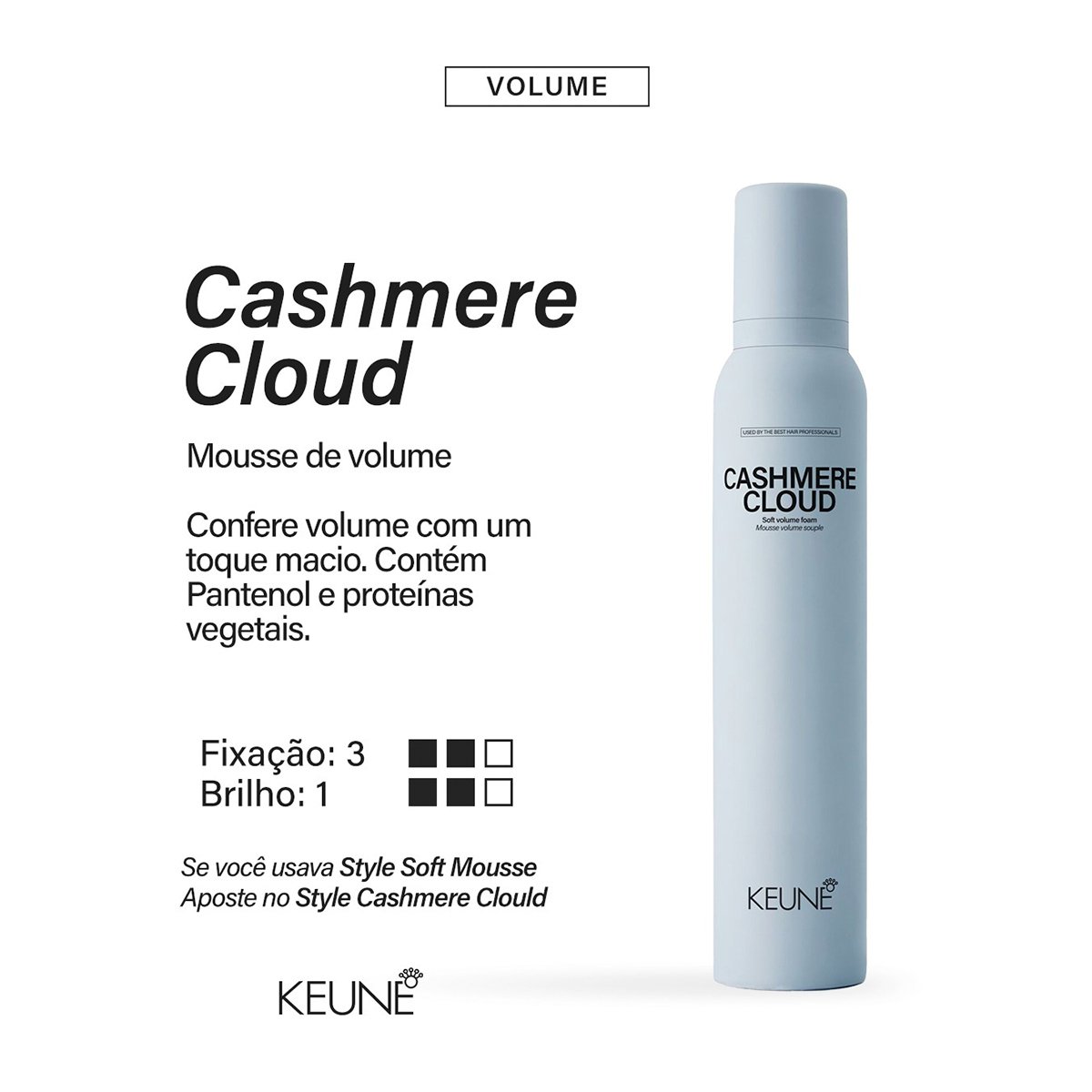 Keune Style Cashmere Cloud - Mousse Volumador 200ml 200ml 3