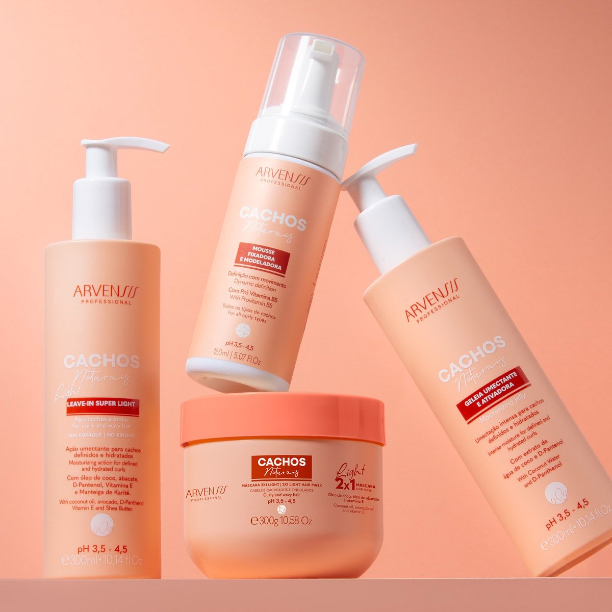 Arvensis Cachos Naturais 2x1 Light - Mascara Capilar 300g 300g 4