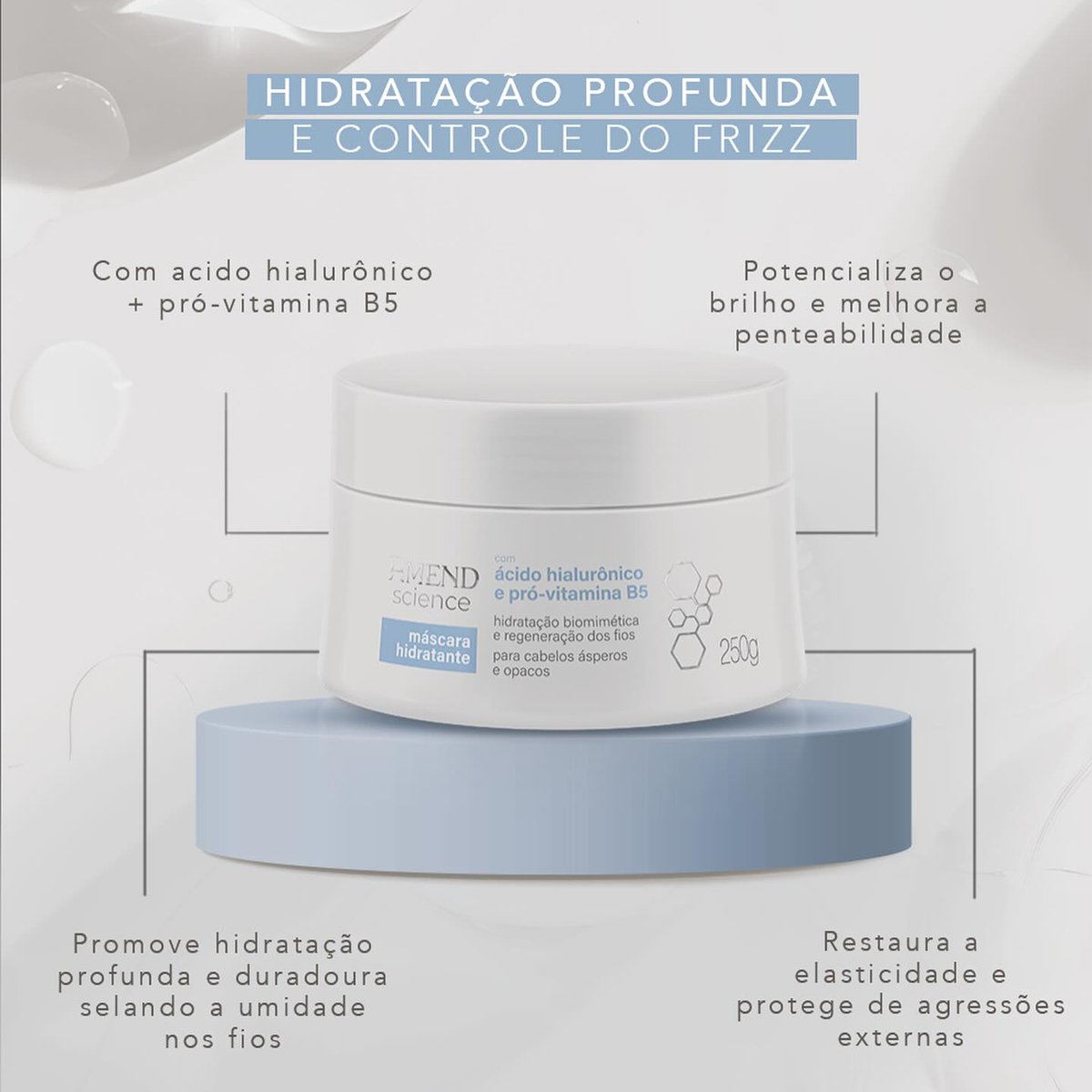 Amend Science Acido Hialuronico Pro-Vitamina B5 - Mascara Capilar 250g 250g 2