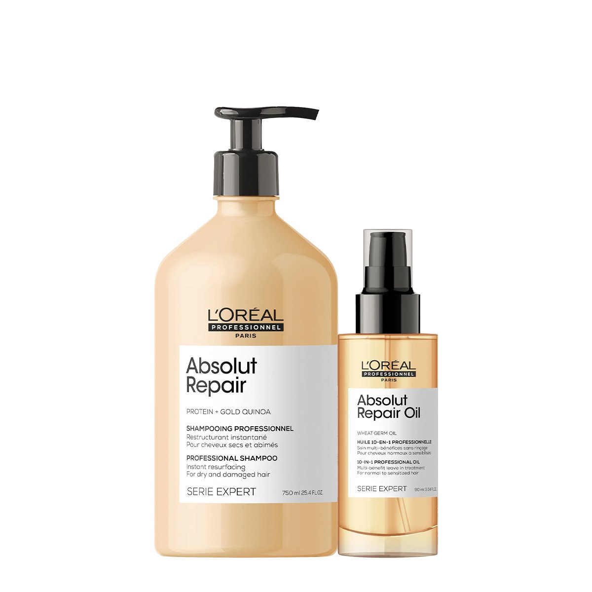 Kit LOreal Professionnel Absolut Repair Gold Shampoo 750 Oil (2 produtos)