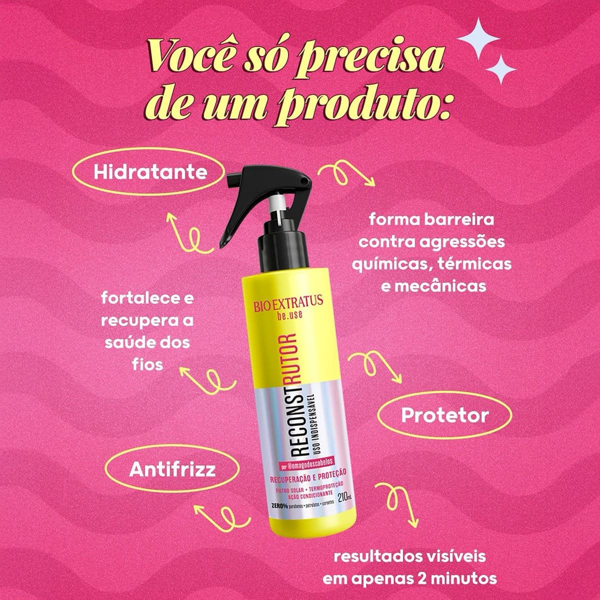 Bio Extratus Be.use Reconstrutor Uso Indispensavel - Tratamento Finalizador 210ml 210ml 2