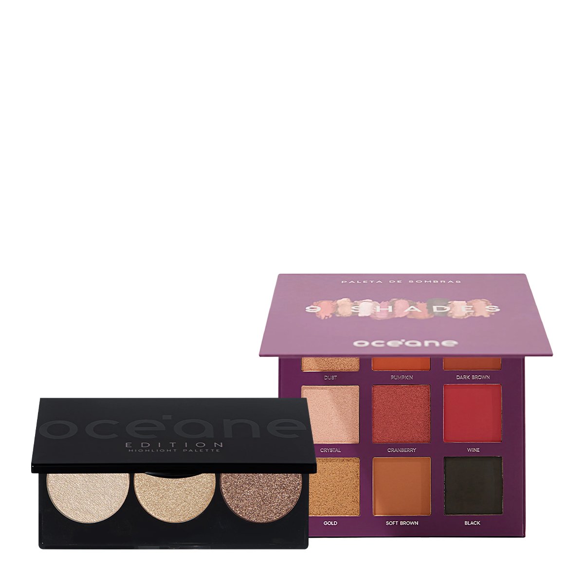 Kit Oceane Edition Highlight Purple 9 Shades Paleta (2 produtos)