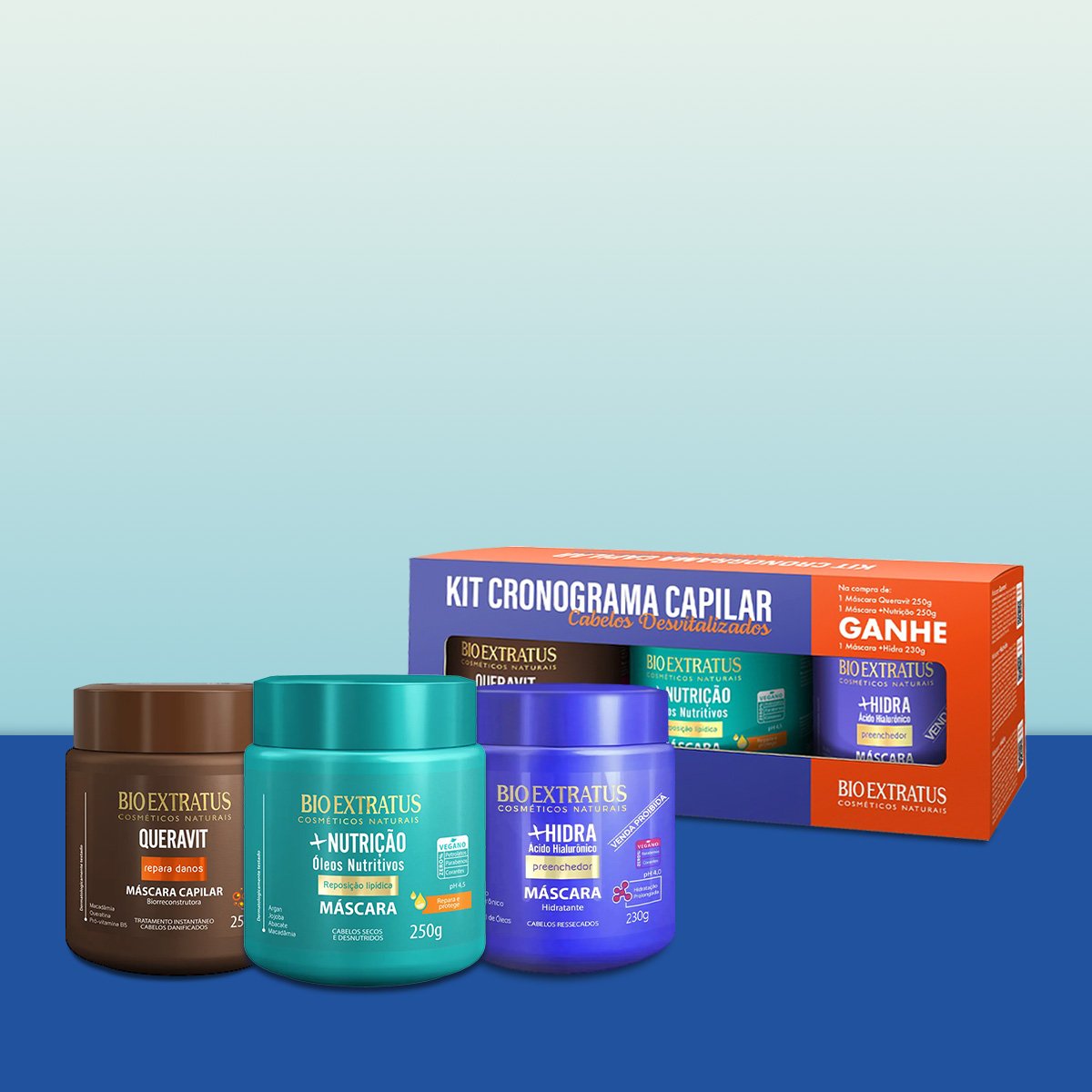 Bio Extratus Kit Cronograma Capilar Cabelos Desvitalizados (3 produtos) ÚNICO 5