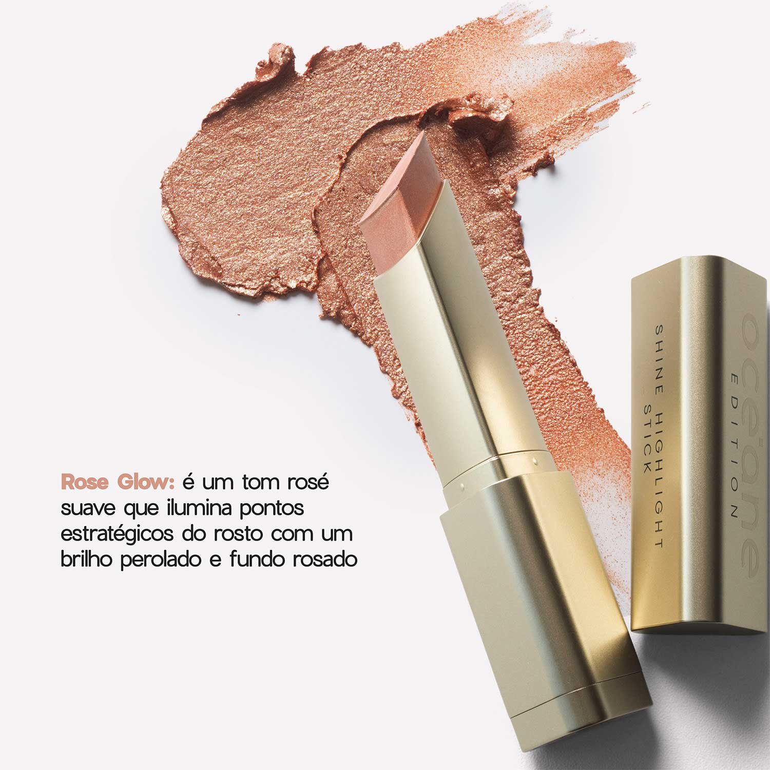 Oceane Edition Stick Highlight Rose Glow - Iluminador em Bastao 8g Rose Glow 3