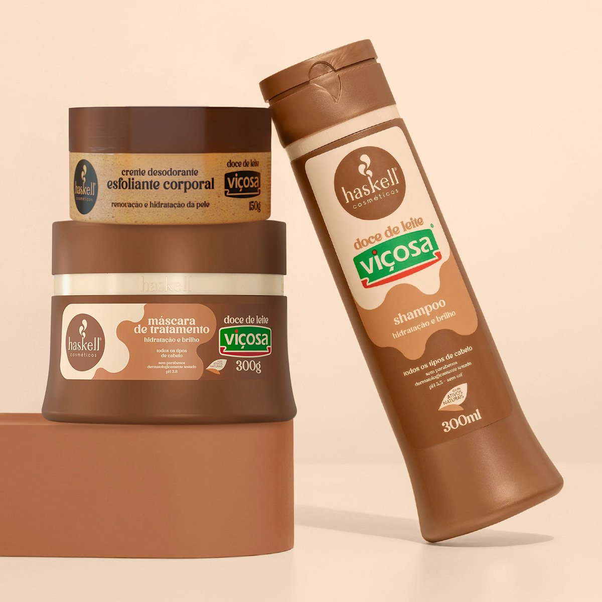 Kit Haskell Doce de Leite Vicosa Completo (5 produtos) ÚNICO 5