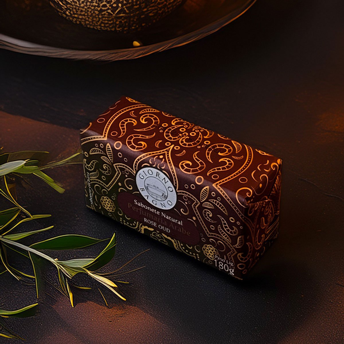 Giorno Bagno Perfumaria Arabe Rose Oud - Sabonete Natural 180g 180g 2