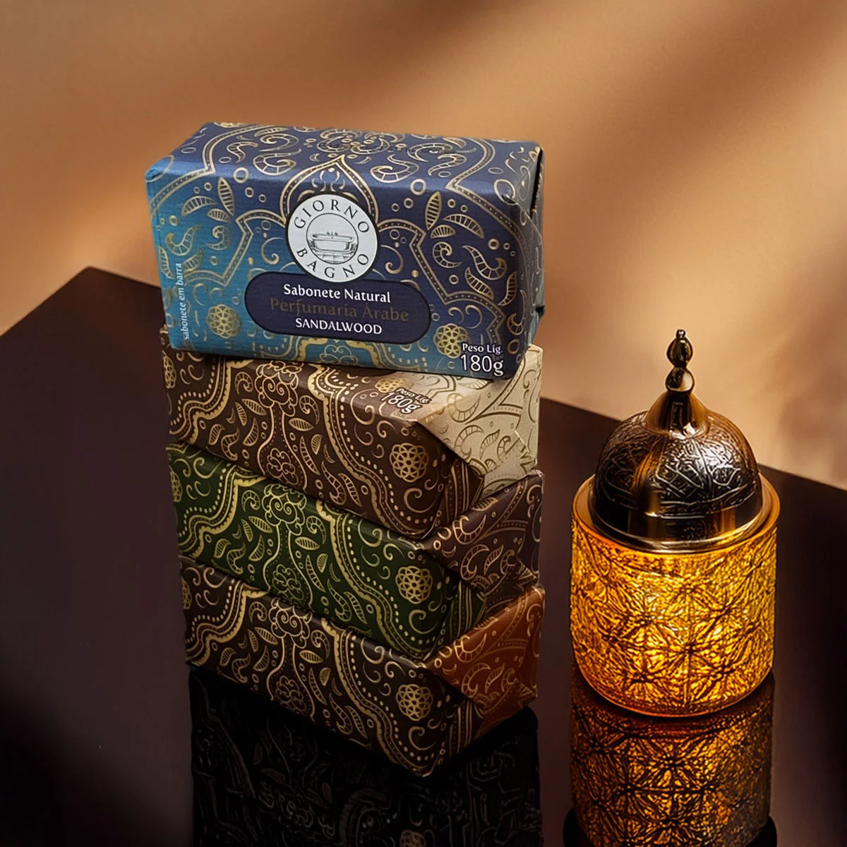 Giorno Bagno Perfumaria Arabe Sandalwood - Sabonete Natural 180g 180g 3