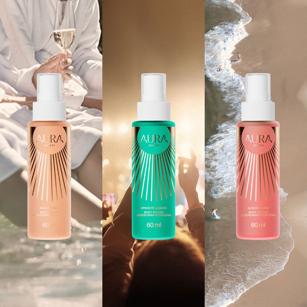 Aura Beauty Kit Trilogia das Deusas Body Splash Travel Size (3 produtos) ÚNICO 2