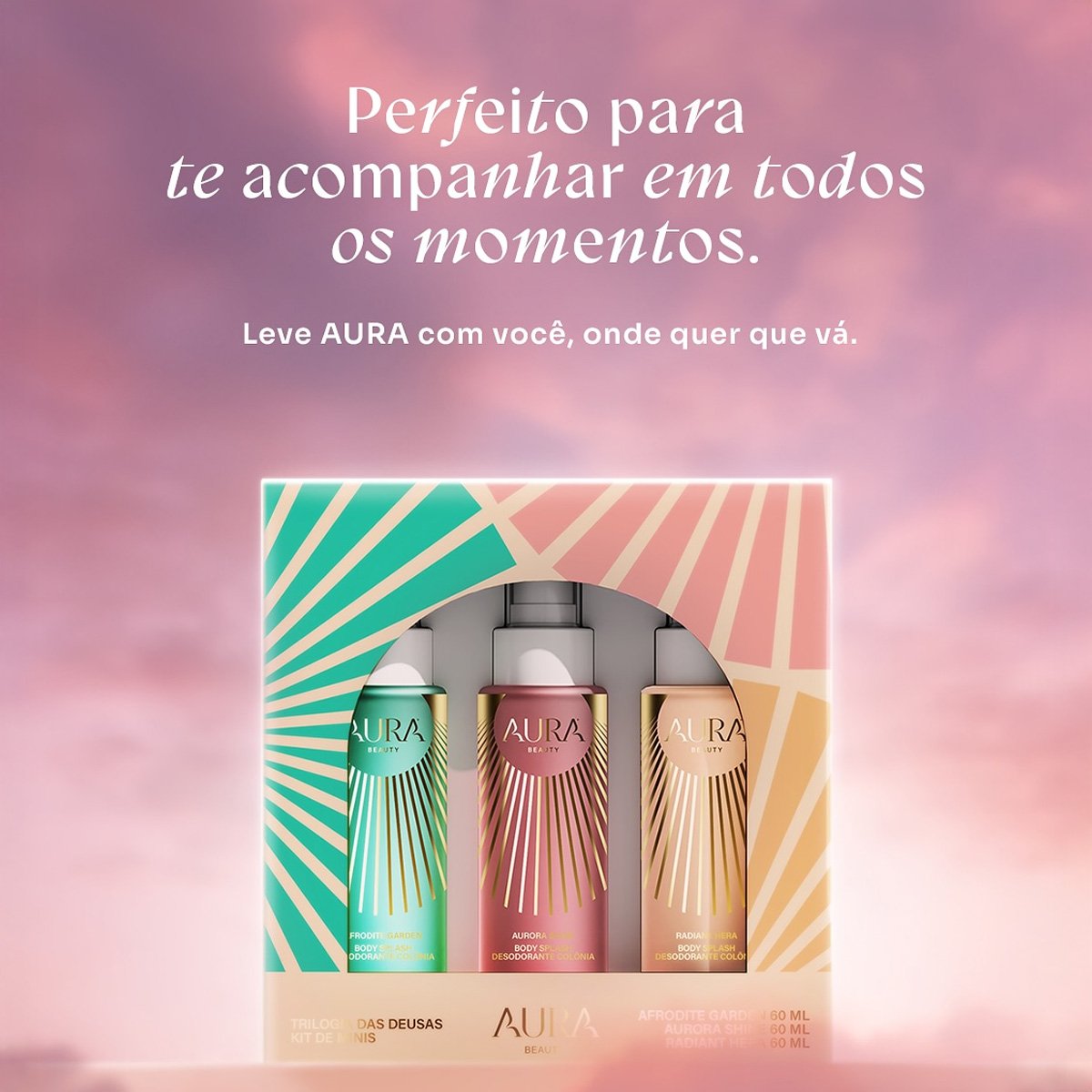 Aura Beauty Kit Trilogia das Deusas Body Splash Travel Size (3 produtos) ÚNICO 4