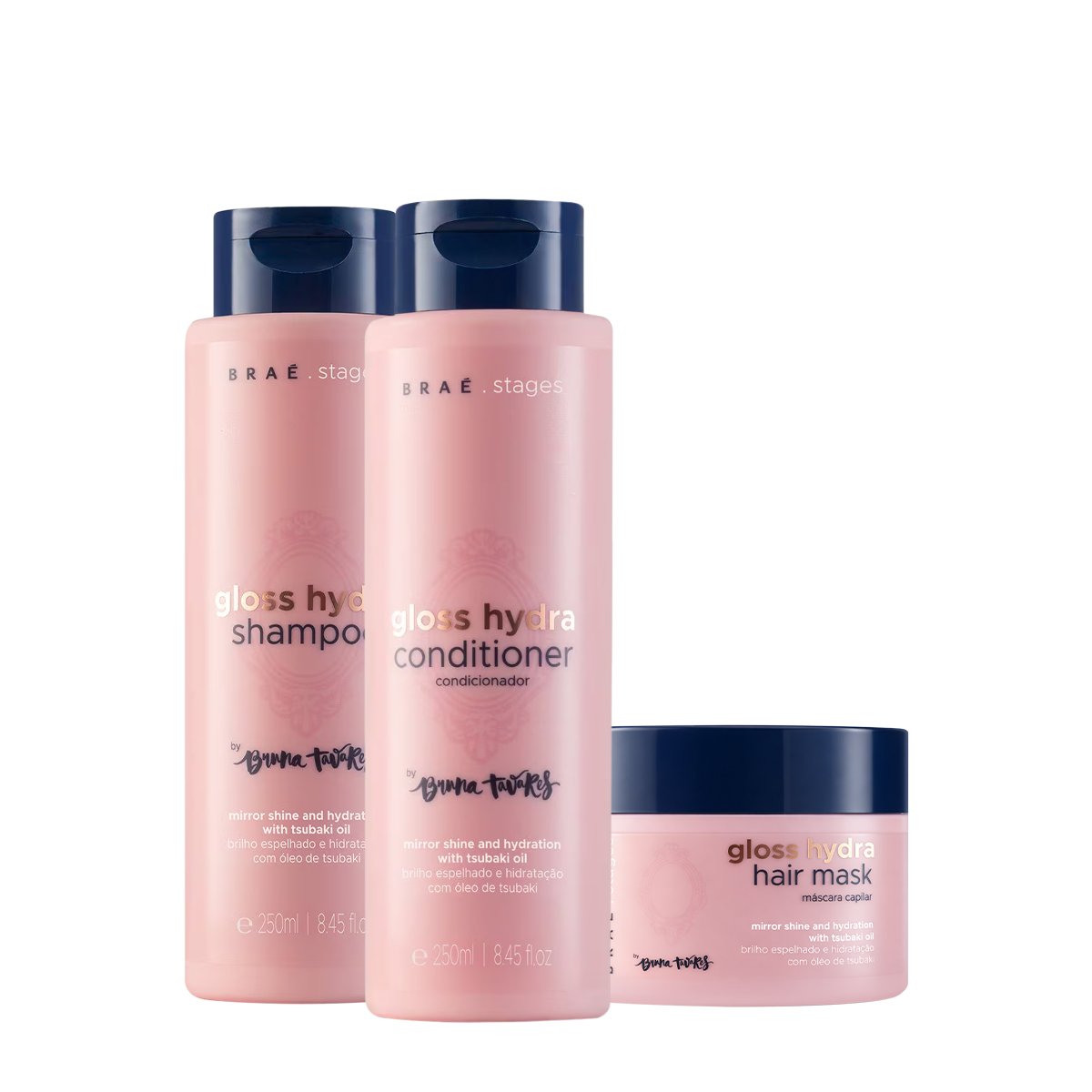 Kit Brae Stages by Bruna Tavares Gloss Hydra Home Care (3 produtos) ÚNICO 1