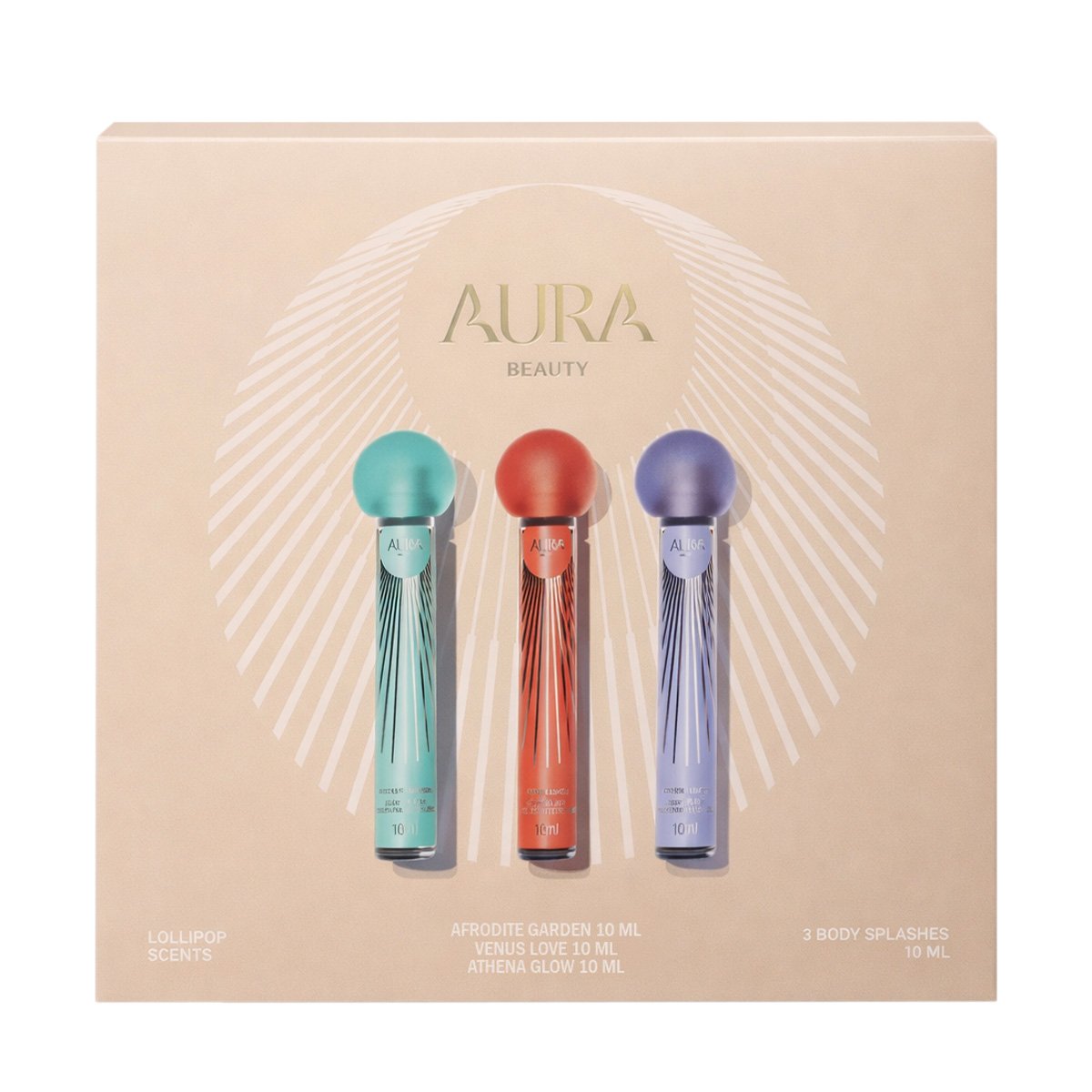 Aura Beatuty Kit Lollipop Scents Body Splash (3 produtos)