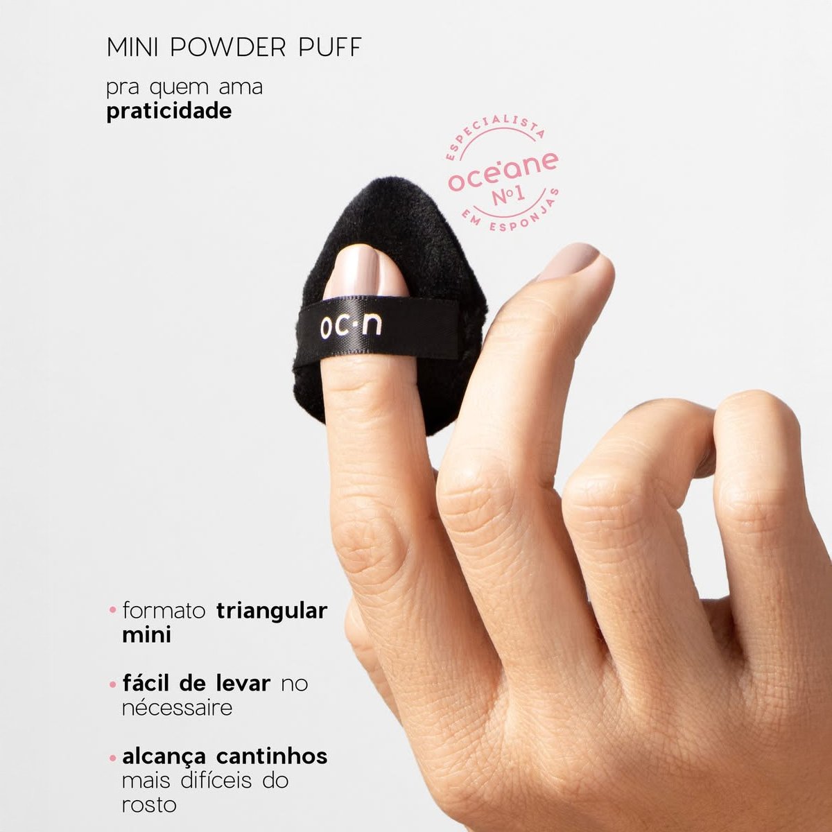 Oceane Edition Mini Powder Puff Preto - Esponja de Maquiagem Preto 3