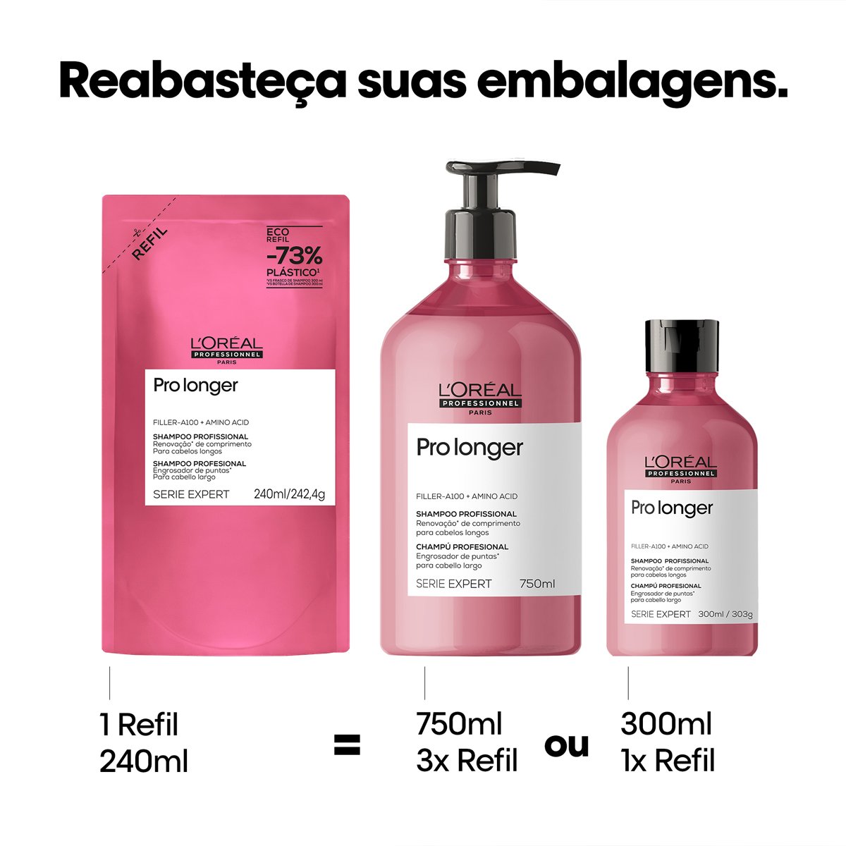 LOreal Professionnel Pro Longer Refil - Shampoo 240ml 240ml 4