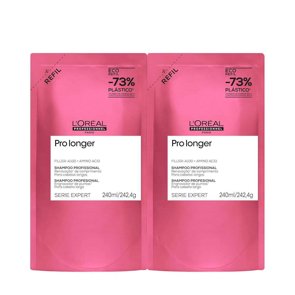 Kit LOreal Professionnel Pro Longer Refil Shampoo Extra (2 unidades)