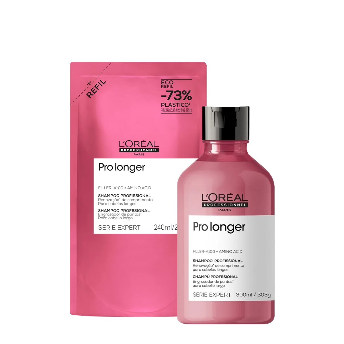 Kit LOreal Professionnel Pro Longer Shampoo Extra Refil (2 produtos) ÚNICO 1