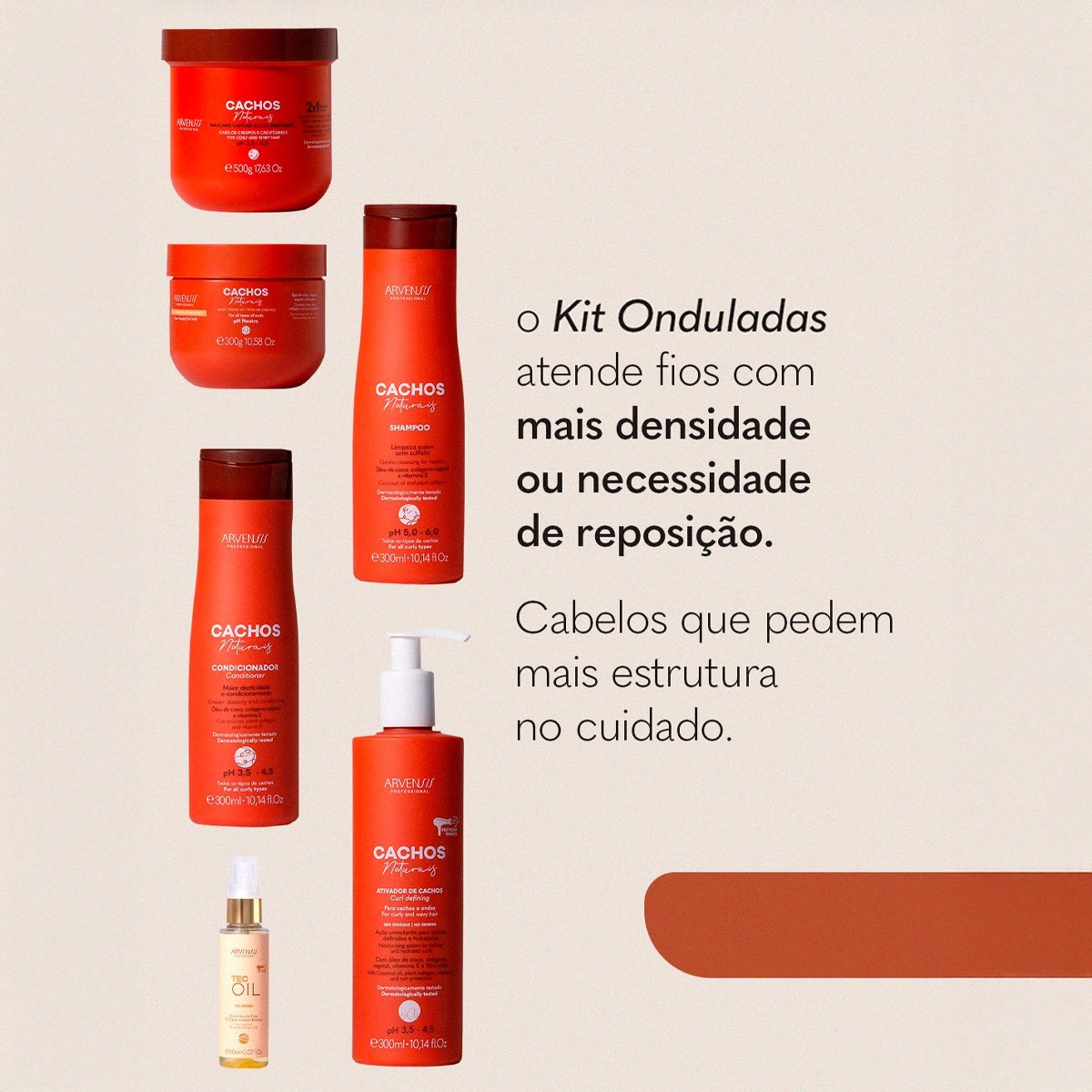 Arvensis Cachos Naturais Ondulados e Cacheados - Mascara Capilar 500g 500g 3