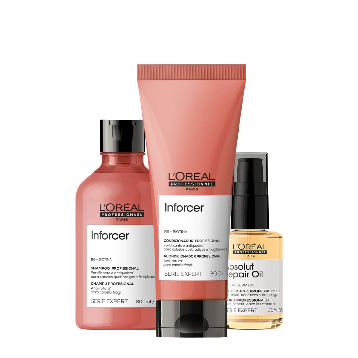 Kit LOreal Professionnel Inforcer Repair Duo Oil 30 (3 produtos) ÚNICO 1
