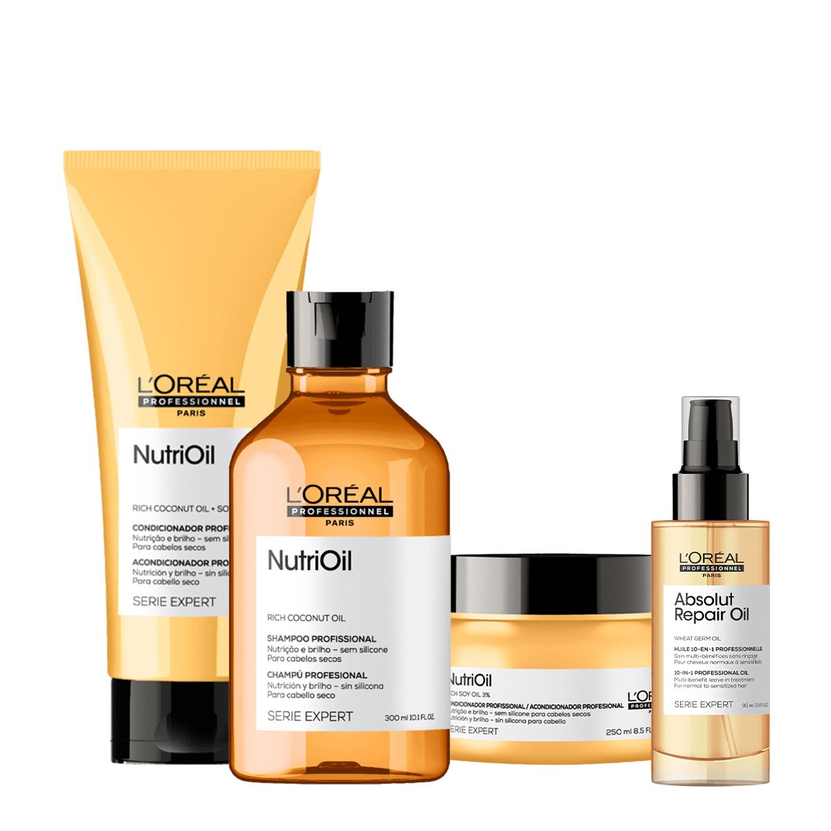 Kit LOreal Professionnel NutriOil Repair Home Care Oil 90 (4 produtos)
