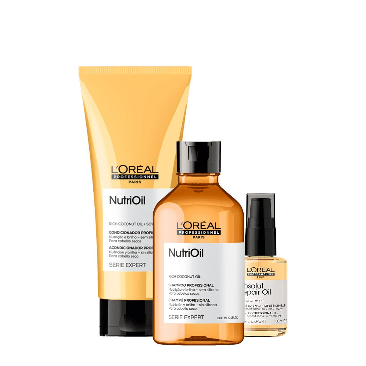 Kit LOreal Professionnel NutriOil Repair Duo Oil 30 (3 produtos)