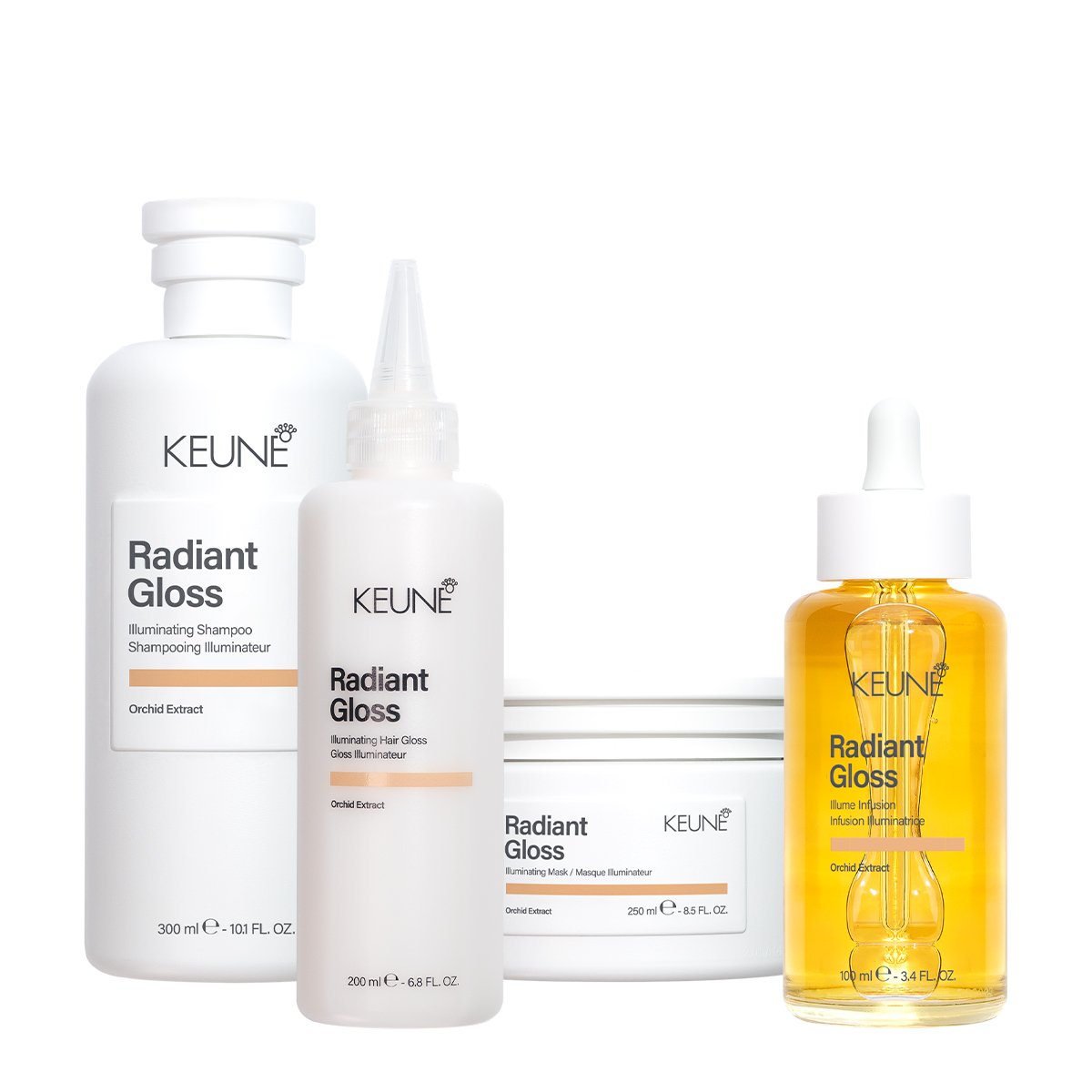 Kit Keune Radiant Gloss Home Care Oil (4 produtos) ÚNICO 1