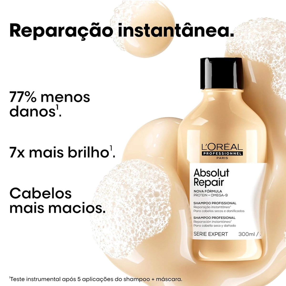 Kit LOreal Professionnel Absolut Repair Shampoo 300 Mascara (2 produtos) ÚNICO 2
