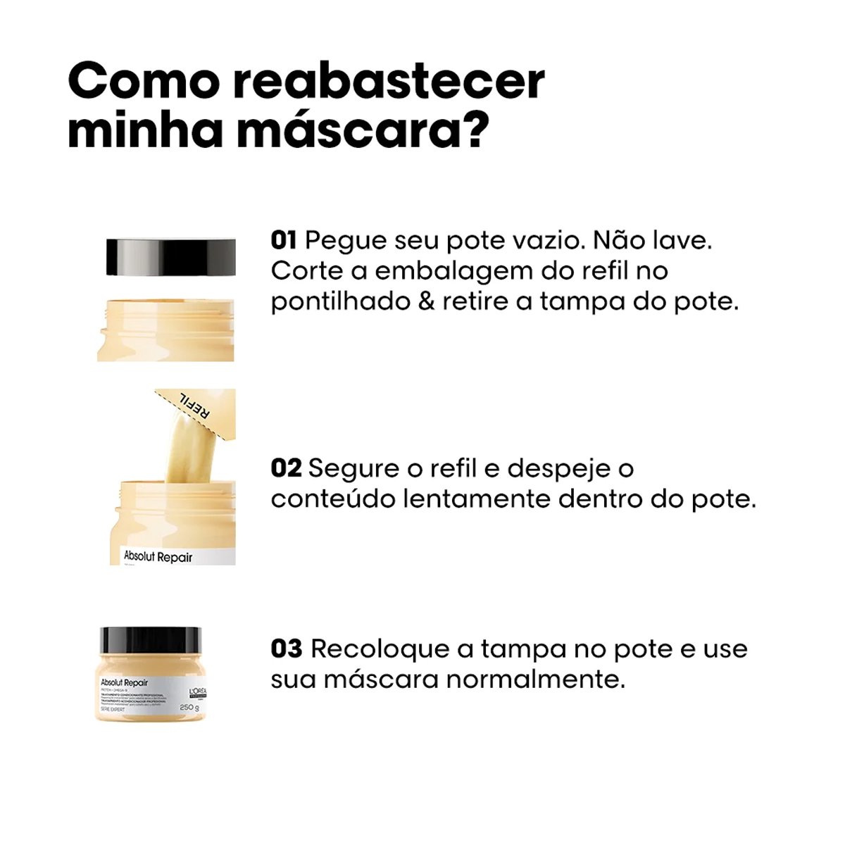 Kit LOreal Professionnel Absolut Repair Mascara Refil Extra (2 unidades) ÚNICO 5