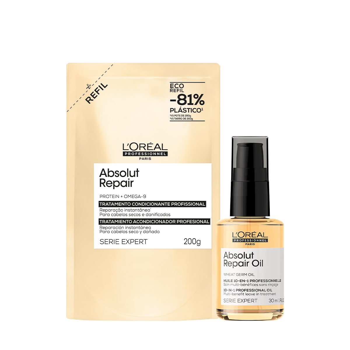 Kit LOreal Professionnel Absolut Repair Mascara Refil Oil (2 produtos)