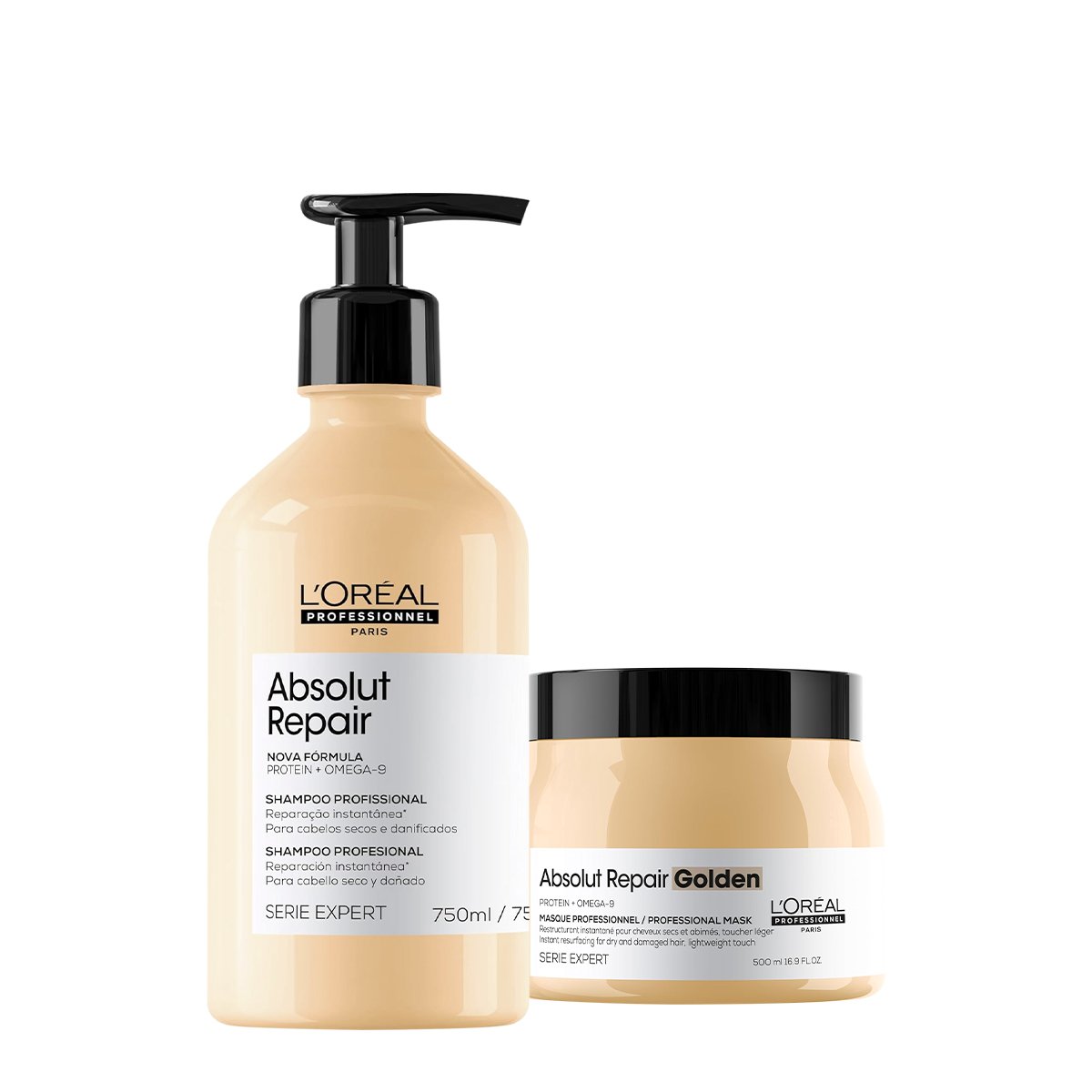 Kit LOreal Professionnel Absolut Repair Shampoo Mascara 500 (2 produtos)
