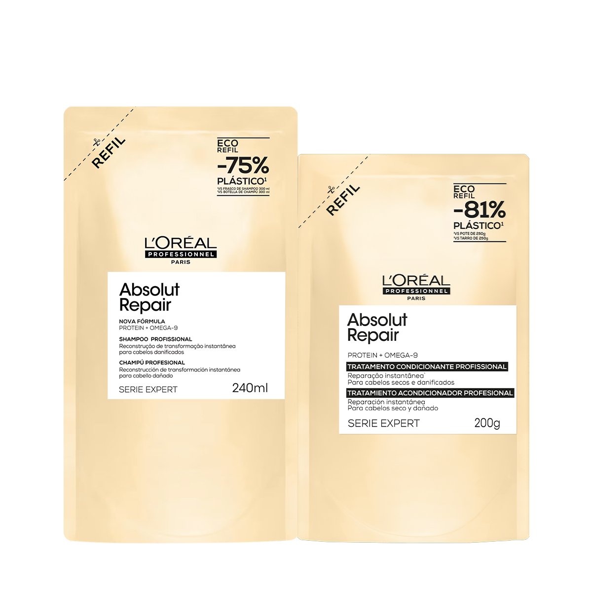 Kit LOreal Professionnel Absolut Repair Refil Shampoo Mascara (2 produtos)