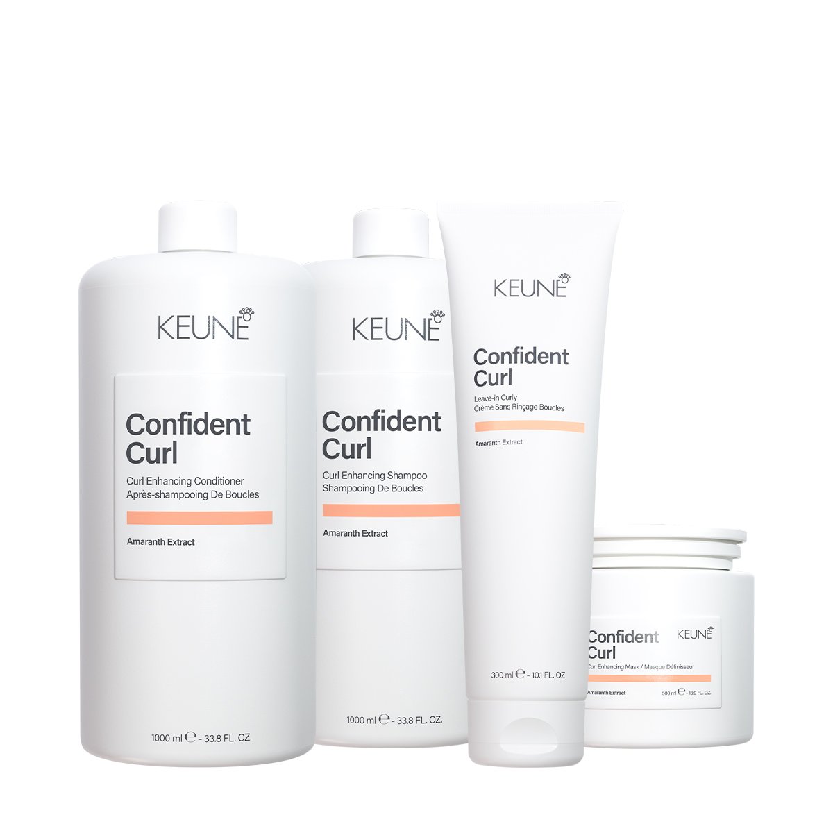 Kit Keune Confident Curl Curly - Cachos Disciplinados Litro (4 produtos)