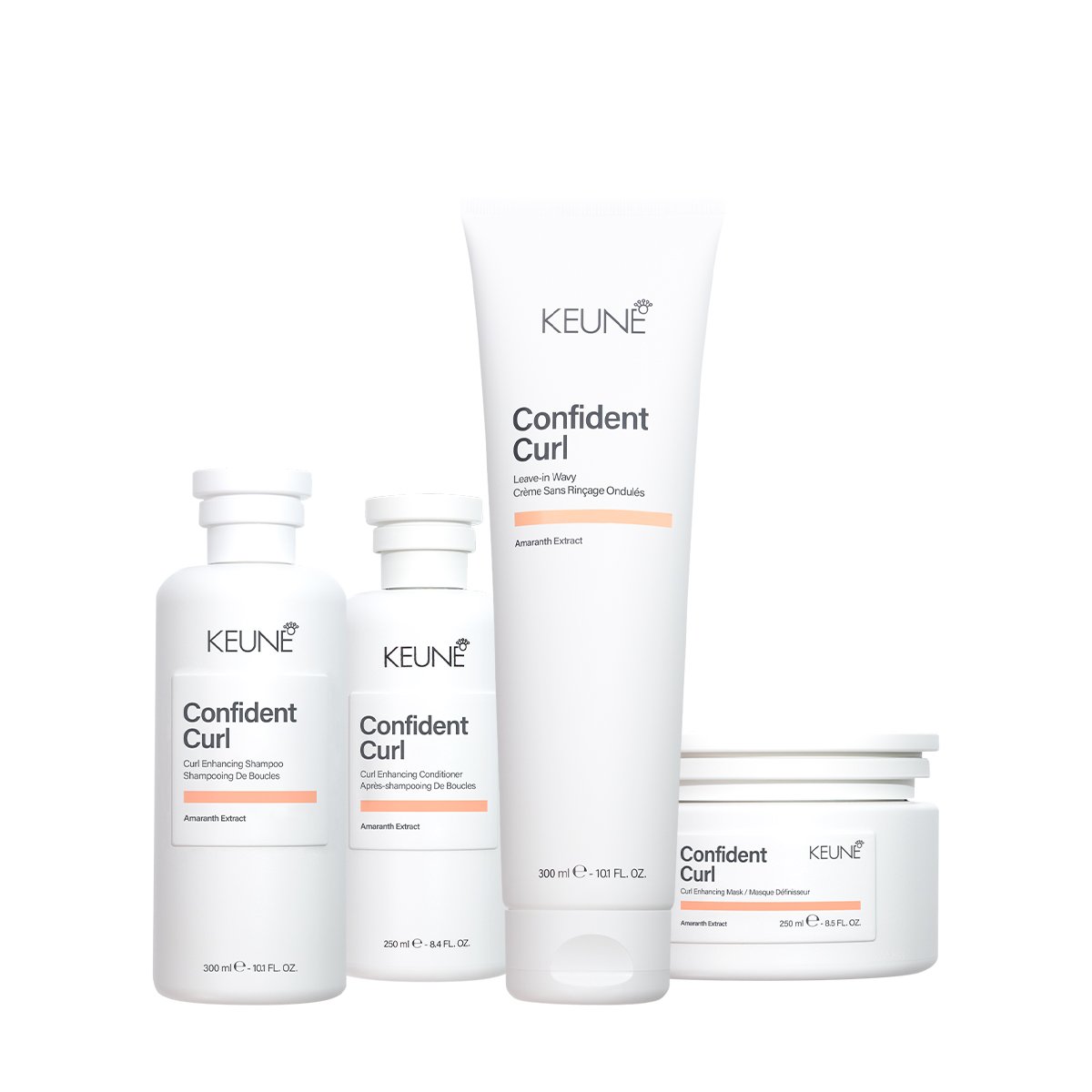 Kit Keune Confident Curl Wavy - Ondas Definidas e Hidratadas (4 produtos)