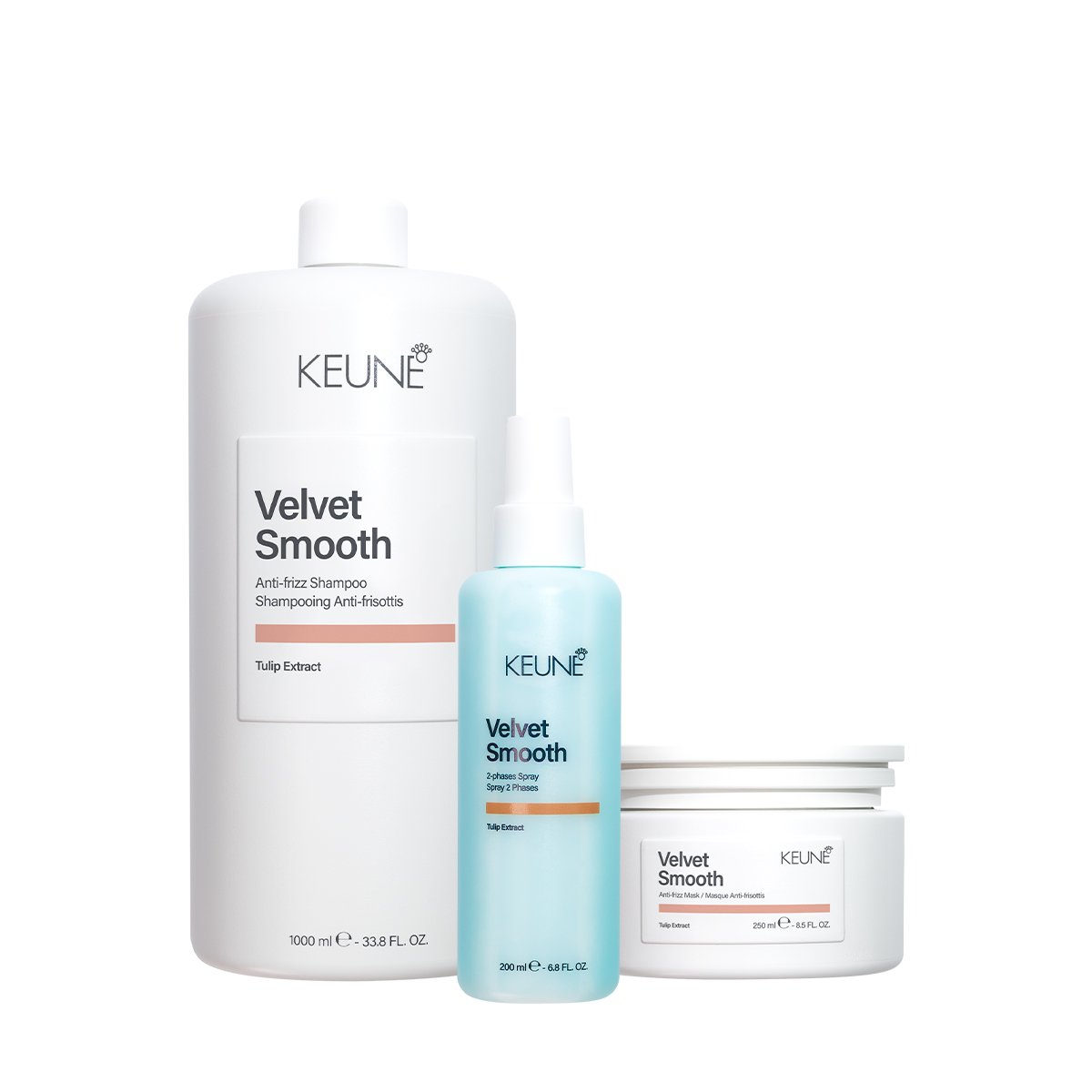 Kit Keune Velvet Smooth - Protecao e Controle dos Fios (3 Produtos)