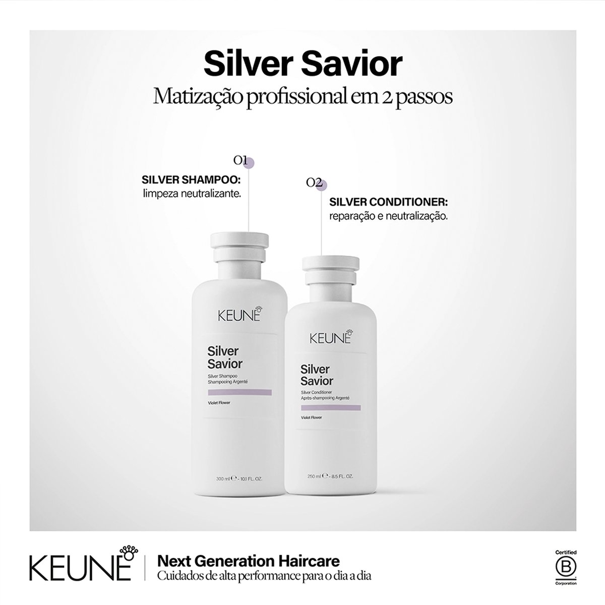 Kit Keune Silver Savior - Neutralizacao e Brilho Platinado (2 produtos) ÚNICO 3