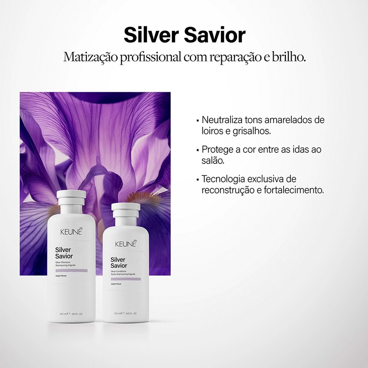 Kit Keune Silver Savior - Neutralizacao e Brilho Platinado (2 produtos) ÚNICO 4