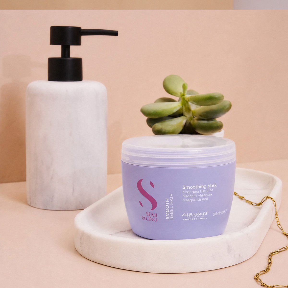 Kit Alfaparf Semi di Lino Smooth - Rotina Profissional Anti-Frizz (3 produtos) ÚNICO 4