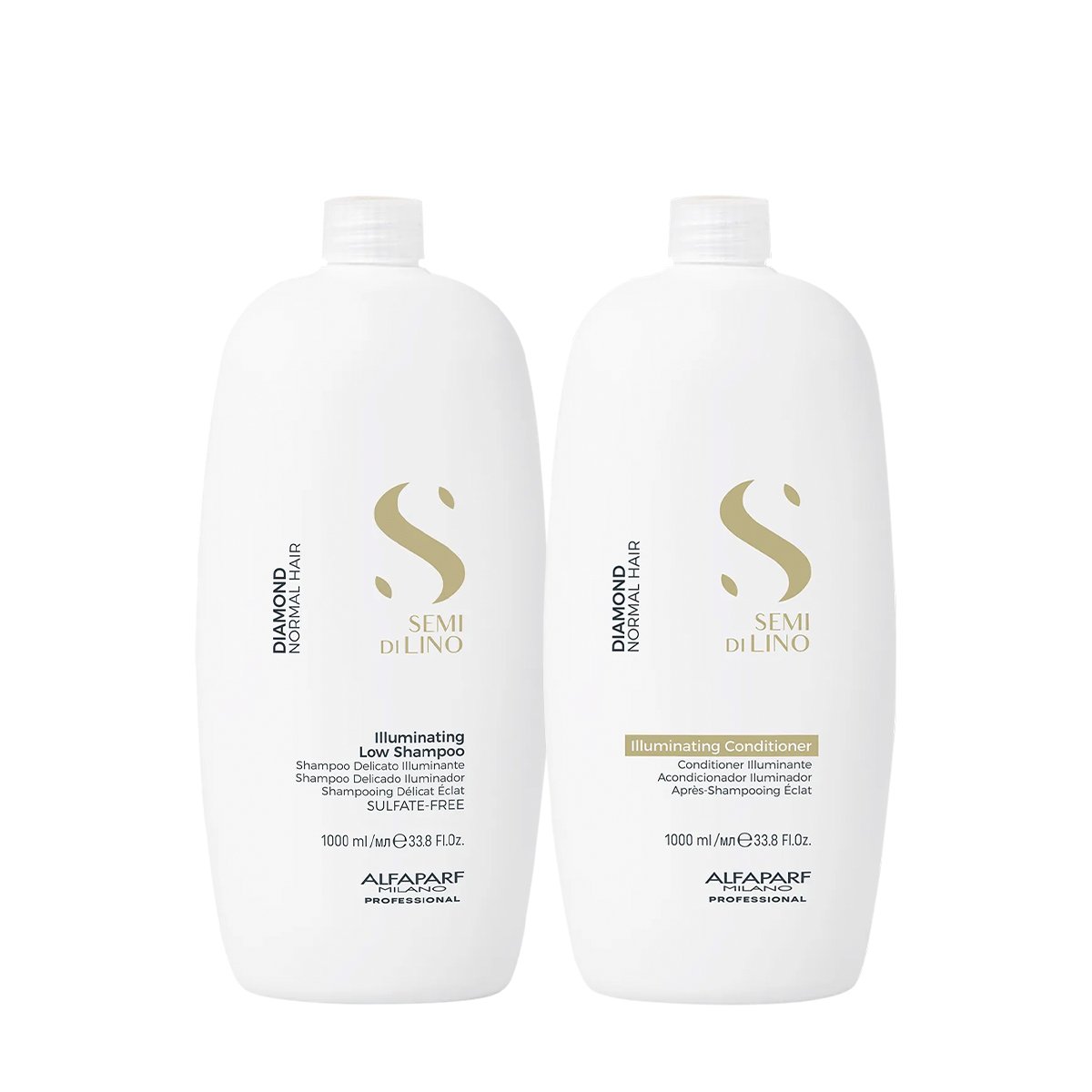 Kit Alfaparf Semi di Lino Diamond Illuminating - Revitalizacao e Brilho para os Fios (2 Produtos) ÚNICO 1