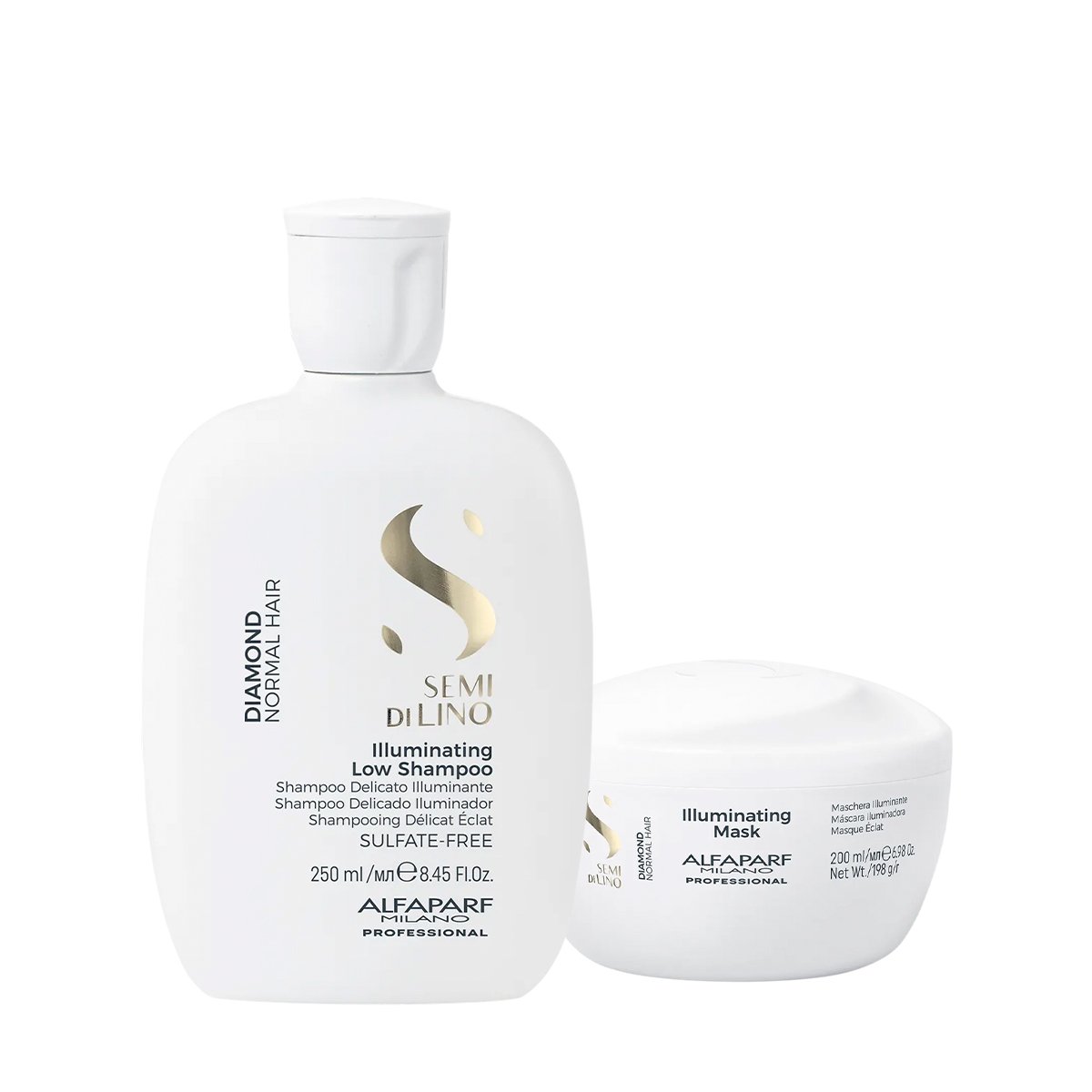 Kit Alfaparf Semi di Lino Diamond Illuminating - Cabelos Iluminados e com Leveza (2 produtos)