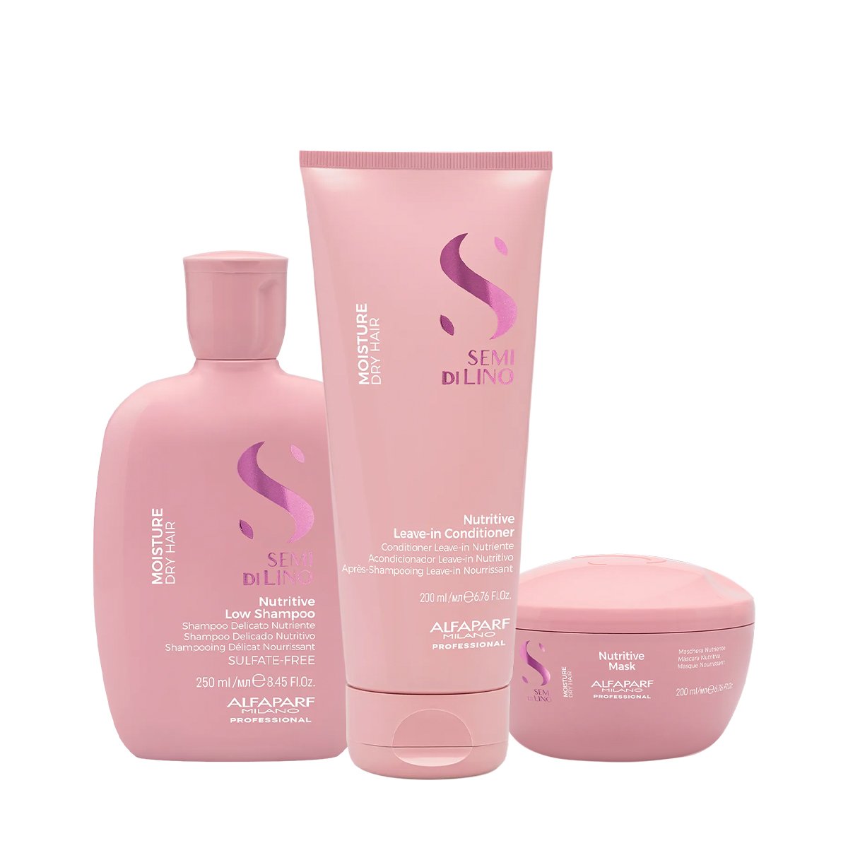 Kit Alfaparf Semi di Lino Moisture Nutritive - Rotina Completa de Nutricao (3 produtos)