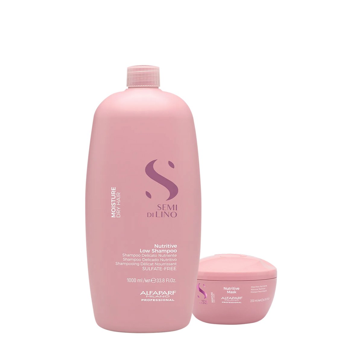 Kit Alfaparf Semi di Lino Moisture Nutritive - Cuidado Nutritivo com Toque Sedoso (2 produtos) ÚNICO 1