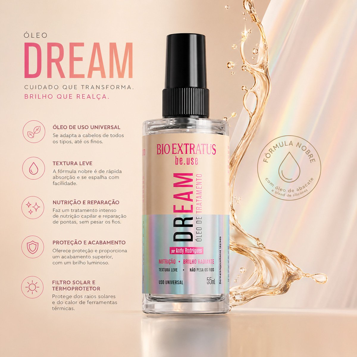 Bio Extratus Be.Use - Oleo de Tratamento Dream 55ml 55ml 4