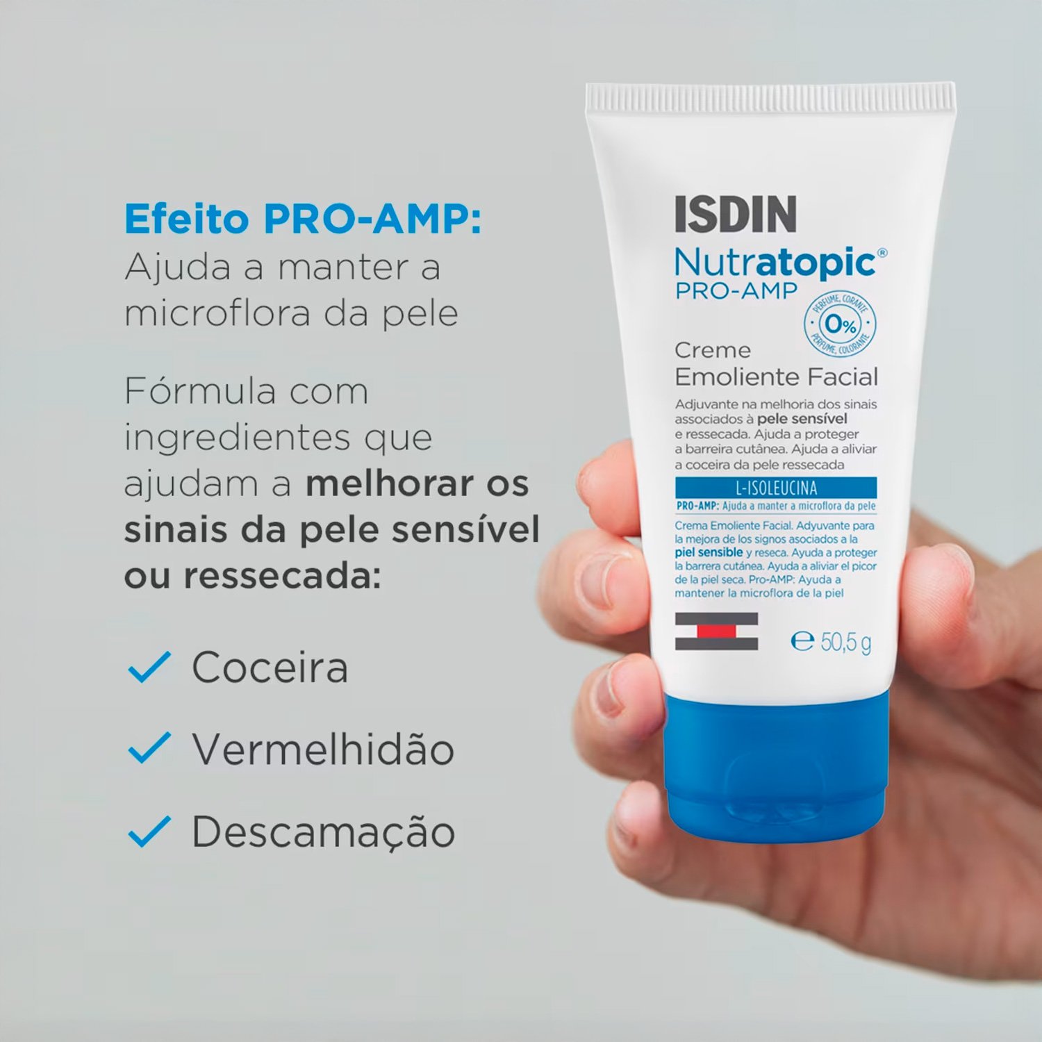 ISDIN Nutratopic Pro-AMP - Creme Facial Pele Atopica 50,5g 50,5g 3